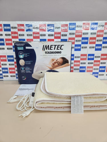 Imetec Adapto - Calientacamas individual 150x80 cm, 100% lana y merino, tecnología patentada, rápido calentamiento, sistema de protección Electro Block, controlador con 6 niveles de temperaturas
